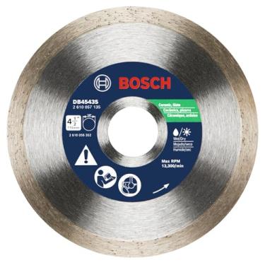 Imagem de BOSCH DB4543S Lâmina de diamante de aro contínuo padrão de 10 cm com furo de 1,2 cm para corte limpo aplicações de corte molhado/seco em azulejo cerâmico, ardósia