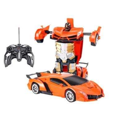 Imagem de Brinquedo de carro de controle remoto infantil robô de transformação -