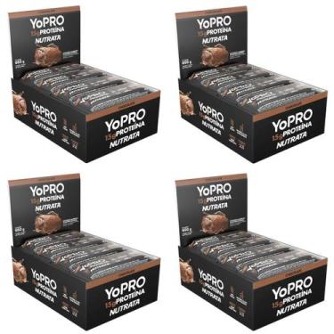 Imagem de 4x Barras De Proteína Yopro 12 Barras 55g Whey Bar - Nutrata, Chocolat