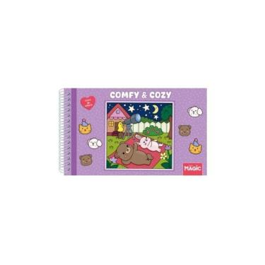 Imagem de Livro Colorir Capa Dura Espiral Urso Comfy E Cozy 48 Desenho