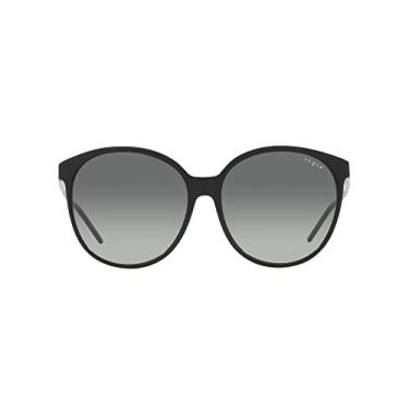 Imagem de Vogue Eyewear Óculos de sol femininos Vo5509s redondos, Preto/cinza gradiente, 56 mm