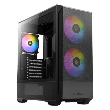 Imagem de Gabinete Gamer Antec Nx416l Lateral Vidro Temperado Atx-m-atx-itx 2 Fans 120mm Argb - 0-761345-10