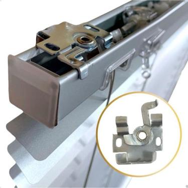 Imagem de Kit 2 Un Suporte Garra Presilha Fixador Persiana Horizontal 16 mm e 25