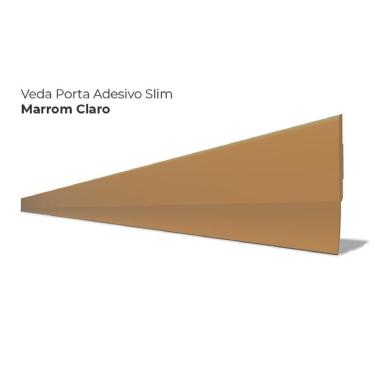 Imagem de Veda Porta Adesivo Rodo Pvc Comfortdoor Marrom Claro 1 Mt