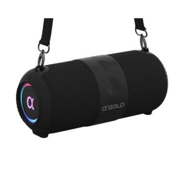 Imagem de Caixa de Som Bluetooth 30W | RGB LED, à Prova d'Água IPX6, 23x9x9 cm | com Alça de Transporte, Portátil, Entrada USB/Auxiliar