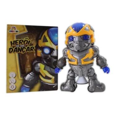Imagem de Boneco Robô Dança Musical Gira 360º Brinquedo Transformers - toys