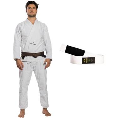 Imagem de Kimono Jiu Jitsu Adulto Ripstop Training First Branco + Faixa - Pretor
