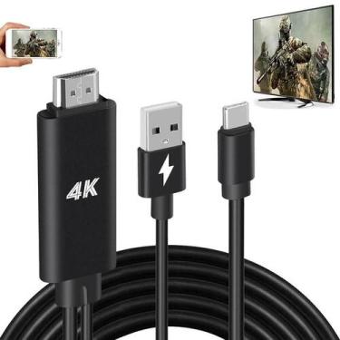 Imagem de Adaptador hdmi Cabo USB Tipo C mhl 4K Cabo Conversor de Vídeo para Esp