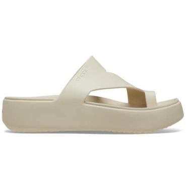 Imagem de Sandália Crocs Getaway Platform Toe Loop Sandal Sandstone, 35, Sandsto
