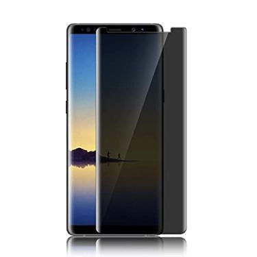 Imagem de [Pacote com 2] Protetor de tela de vidro temperado de privacidade Omio para Samsung Galaxy Note 8, rigidez 9H, preto, antiarranhões, impressões digitais, sem bolhas, cobertura total, película de vidro