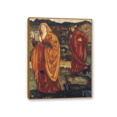 Imagem de SDYJ6GSW Edward Burne Jones Arte de Parede Merlin e Nimue Pôster Famosas Pinturas Reprodução Romantismo Imagens Decoração de Parede Edward Burne Jones Decoração de Casa 65 x 50 cm (26 x 19 pol