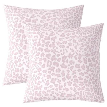 Imagem de Capa de almofada infantil com textura de leopardo rosa, guepardo, pele de animal, abstrata, dupla face, decoração moderna, arte geométrica, decoração de casa, princesa doce cama, sofá, capa de