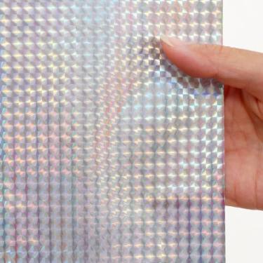 Imagem de Ga-Geetopia Cortina de chuveiro holográfica 3D EVA com forro de cubo de gelo, 182 x 182 cm, cortina de chuveiro de plástico transparente de peso médio com ilhós de metal à prova de ferrugem para box