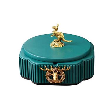 Imagem de Cinzeiro de resina com alça de metal à prova de vento e design listrado à prova de vento adequado para escritório ou casa também pode ser usado para decoração de mesa.