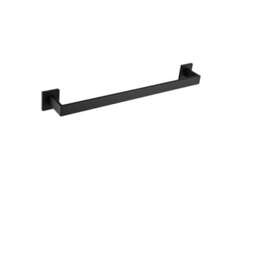 Imagem de Ferragens de banheiro preto fosco para banheiro toalheiro de aço inoxidável 304 suporte de papel higiênico suporte de sabão líquido barra de toalha vaso sanitário moderno (conjunto de 2 barras 60 cm