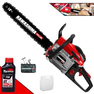 Imagem de Motorsserra Kawashima KCS550P PLUS À Gasolina Motor 2T 54,6cc de Alta Potência, Rotação e Performance Com Sabre 18 Polegadas + ÓLEO TOYAMA FG50 EXTRA