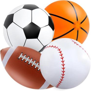 Imagem de Conjunto de bolas esportivas infláveis Lewtemi Giant Beach Ball (4 uni