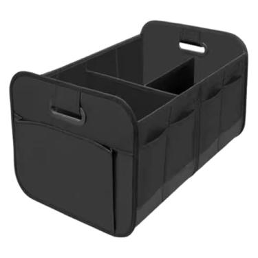 Imagem de KiBcsLic Organizador de porta-malas de carro Organizador de caixa de carro Tecido Oxford Acessórios Versáteis Dobráveis ​​para Mulheres Homens Grande, Preto