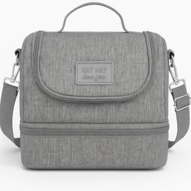Imagem de Bolsa Térmica | Lancheira para Marmita - Dois Compartimentos e Isolamento Eficiente (Cinza)