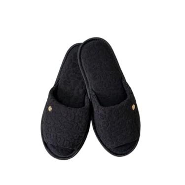 Imagem de Chinelo Pantufa Luci aberta Confort Care Cotton Day com Solado Antiderrapante e Antitérmico Conforto e Elegância para seus Passos (Preto, Padrão, BR, Adulto, Faixa Numérico, 37, 38)