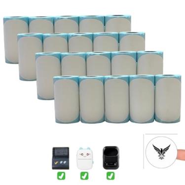 Imagem de StartBox Kit 20 Bobina Etiqueta Térmica Adesiva 50x50mm Redonda 5x5cm Compatível Com Impressoras Térmicas (1 Coluna) Rolo 75 Etiquetas cada Rolo