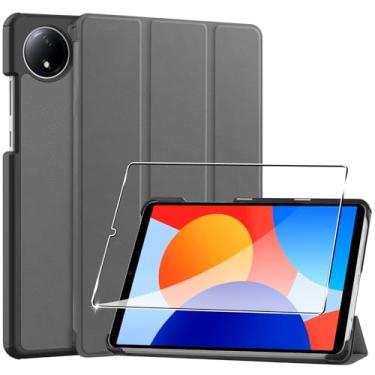 Imagem de Suttkue Capa para Redmi Pad SE 8.7 4G, capa rígida de alta qualidade, leve, poliuretano de qualidade, antipirnts, resistente a arranhões, cinza para tablet Redmi Pad SE 22.1 cm