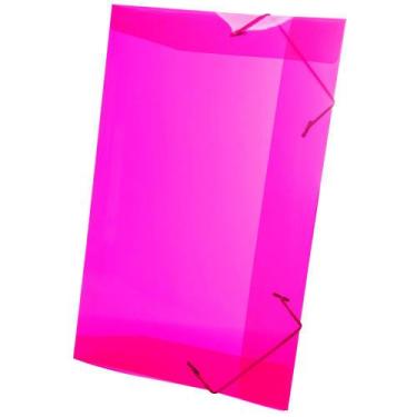 Imagem de Pasta Aba Elástico Dello Line sem Lombo Rosa 33,5x23,5cm, UNICA