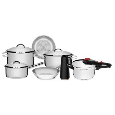 Imagem de Jogo Panelas Tramontina Solar Inox 7 Peças Fundo Triplo