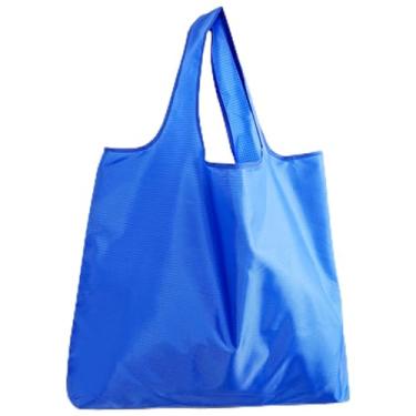 Imagem de Sacolas de compras reutilizáveis dobráveis laváveis na máquina Bolsa de compras de proteção ambiental, Azul