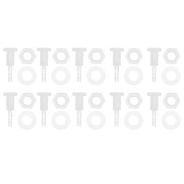 Imagem de Generic 1 conjunto de mangueira de plástico com encaixe de farpa de 1/20.3 cm mangueira ID Barb M8 rosca macho acessórios anteparo a granel PP transparente