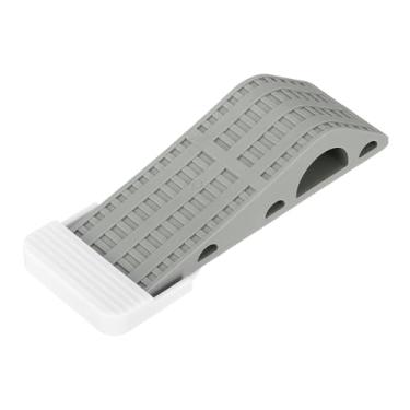 Imagem de 1 batente de porta para parte inferior da porta, batentes de porta de 25 mm/0,98 polegadas, cunha de borracha antiderrapante, batente de janela empilhável, cinza