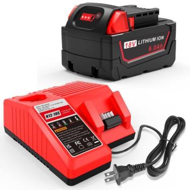 Imagem de Kit combinado de carregador de bateria WECACHWE 18V 6.0Ah de lítio