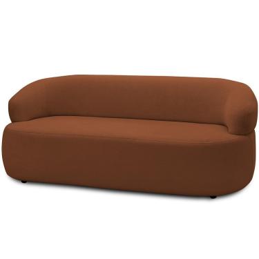 Imagem de Sofá 3 Lugares Orgânico Sala De Estar Living 170cm Carmen F04 Veludo Telha - Lyam Decor