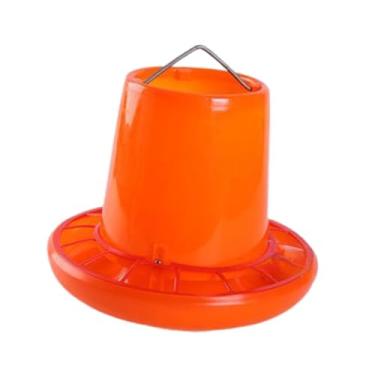 Imagem de Fenteer Alimentador automático para galinhas, recipiente de alimentação, jardim, fazenda, gramado, reutilizável, com alça de transporte para perus, pássaros, Style B