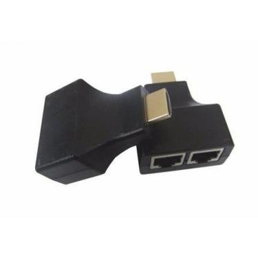 Imagem de Extensor Hdmi 3d 30 Metros Via Cabo De Rede Utp Rj45 Cat5e/6