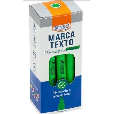 Imagem de Marca Texto Verde Fluorescente - Caixa Com 12 Unidades - BRW