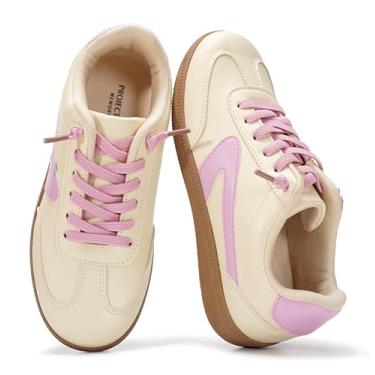 Imagem de Project Cloud Tênis para meninas e meninos – Tênis infantil moderno com cadarço (Little Irita), Amarelo, 15