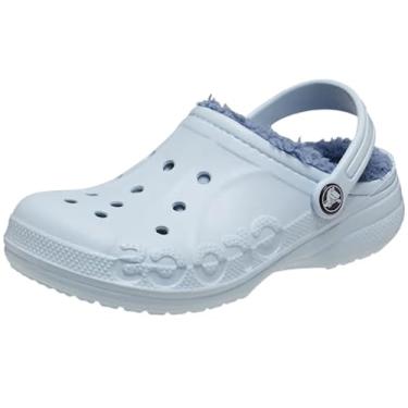 Imagem de Crocs Tamancos unissex infantis com forro Baya, Azul mineral, 28/29 EU