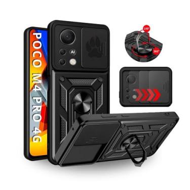 Imagem de Capa Capinha Armor Anti Choque Ring Para Poco M4 Pro 4g - Protetora - 