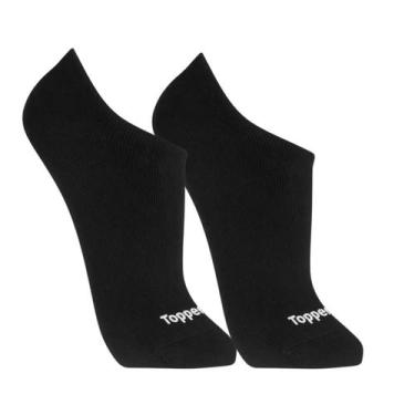 Imagem de Kit 3 Pares Topper Cano Invisível Unissex, Preto, 39/44
