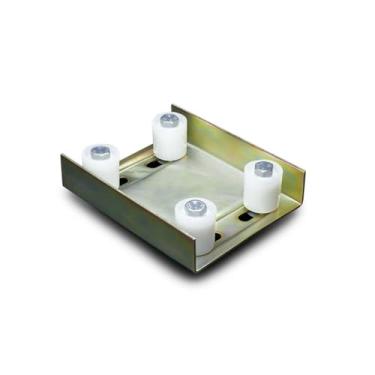 Imagem de ROLDANA GUIA PORTÃO DE CORRER 37,5x45 NYLON COM CHAPA FIXA 063601