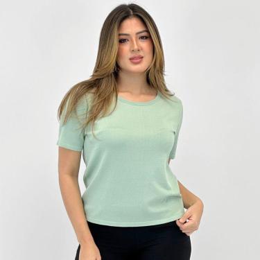 Imagem de Blusa Via Tricot Básica Modal Manga Curta Feminina-Feminino