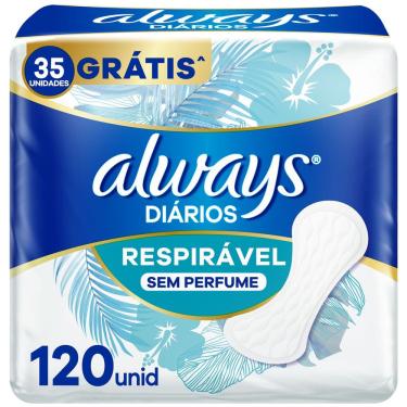 Imagem de Protetor Diário Always Sem Perfume Leve+Pague- com 120 Unidades