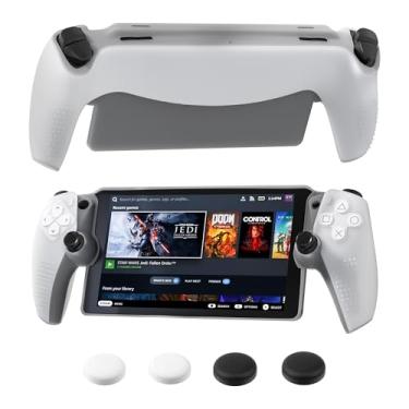 Imagem de FANPL 【Improved Version】 Silicone Case for PlayStation Portal Accessories, Soft Protective Cover for PS Portal Skin with 4 Thumb Grips (White)