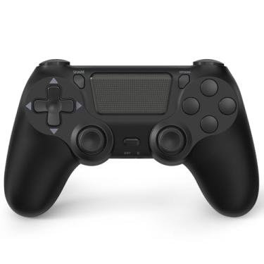 Imagem de MOOGOLE Wireless Controller Compatible with PS4, with Vibration Feedback/Motion Sensing/Touchpad/Light Bar/Speaker/3.5mm Headphone Jack/Share(Black)
