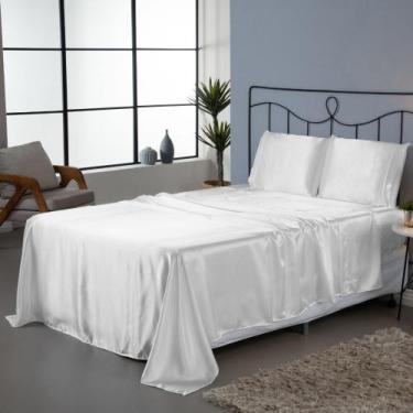 Imagem de Jogo De Lençol Cetim Charmousse Queen 4 Peças Sublime - Valle Enxovais