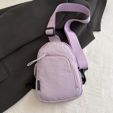 Imagem de Mochila transversal transversal para mulheres e homens, bolsa de peito, bolsa tiracolo para viagens, esportes, corrida, caminhada