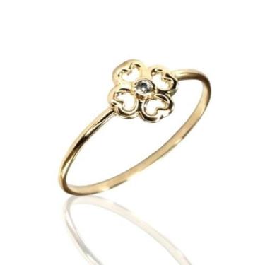 Imagem de Anel de ouro 18 K Trevo - Elegancy Joias, 19