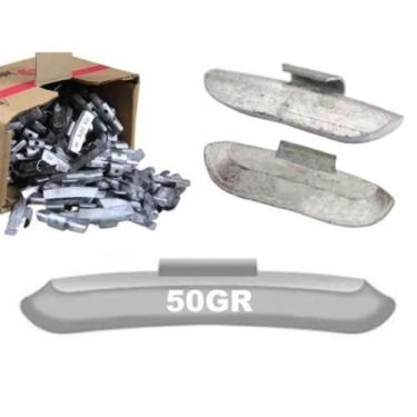 Imagem de Contra Peso Chumbo 50gr Balanceamento Rodas Ferro 50 Peças - DMarc