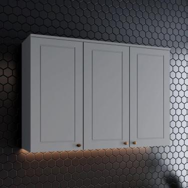 Imagem de Armário Aéreo De Cozinha 120 Cm Amy Casa 812 Cinza